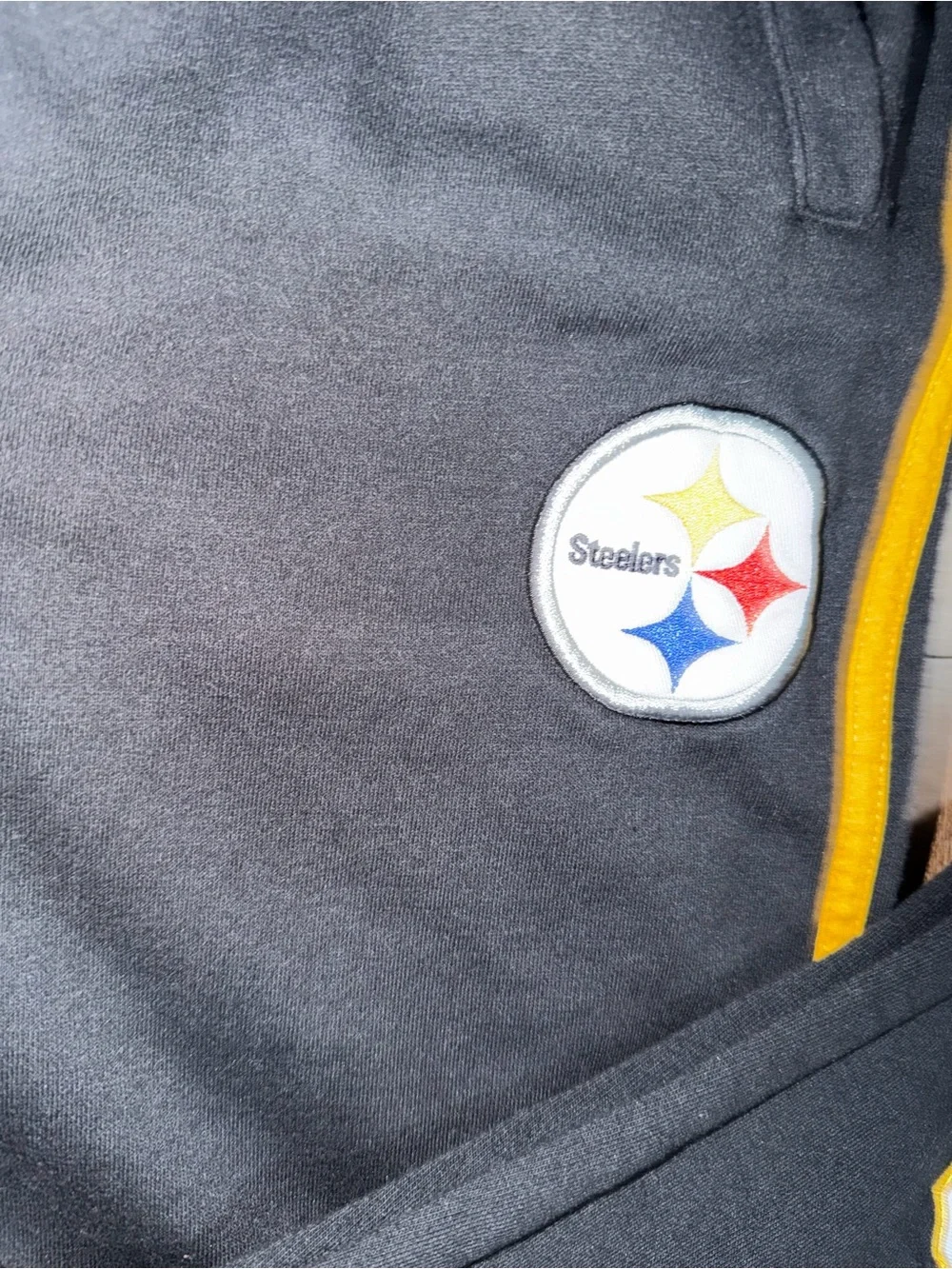 Pittsburgh Steelers NFL Ultra Game embroidered tapered sweatpants black small